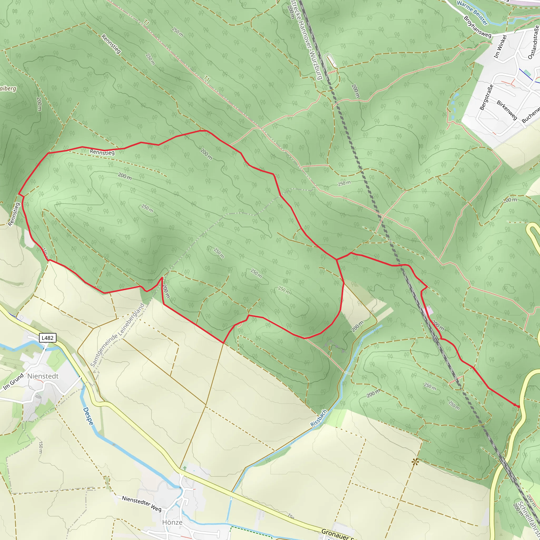 Hainholzberg Loop mobile static map
