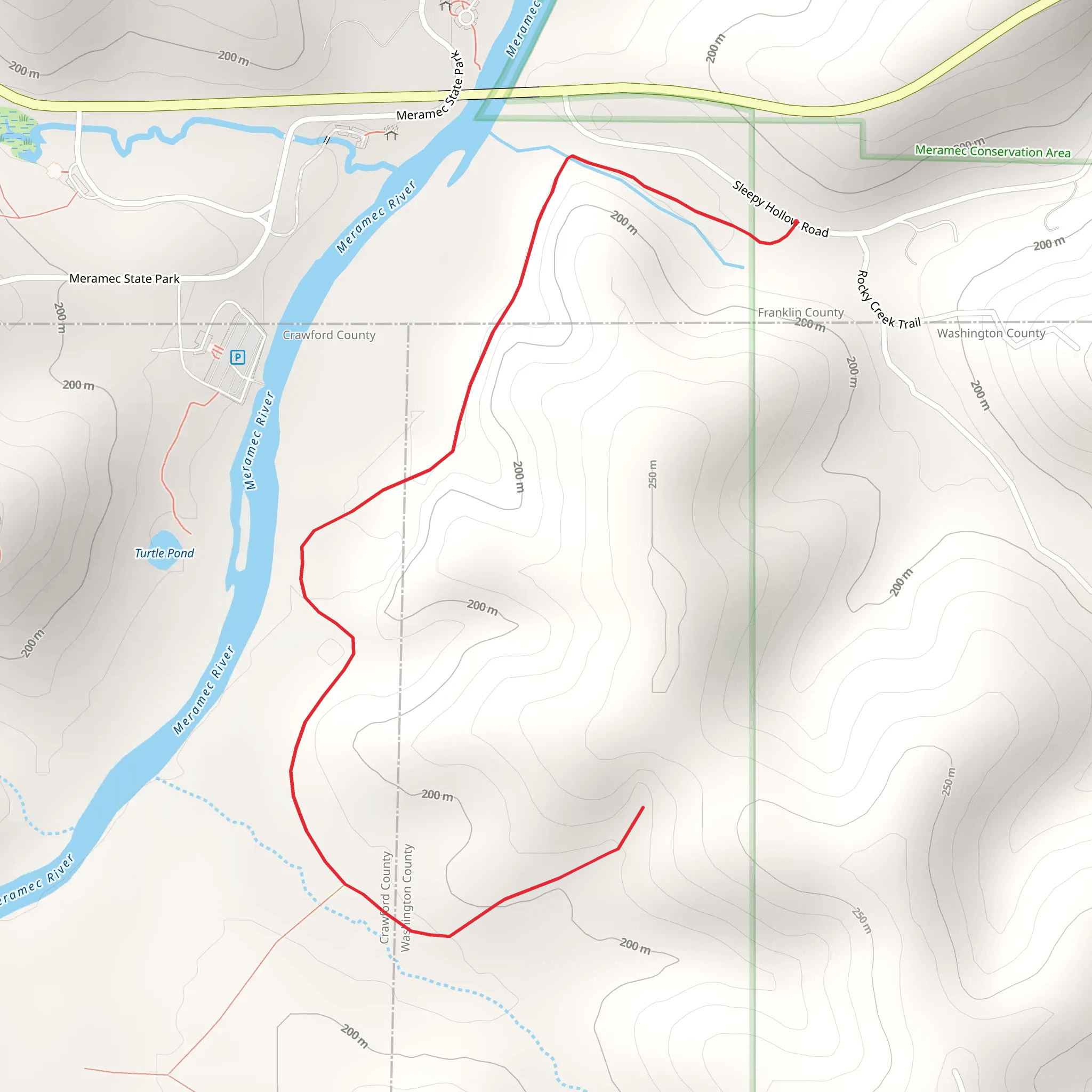 Miller Hollow Walk mobile static map
