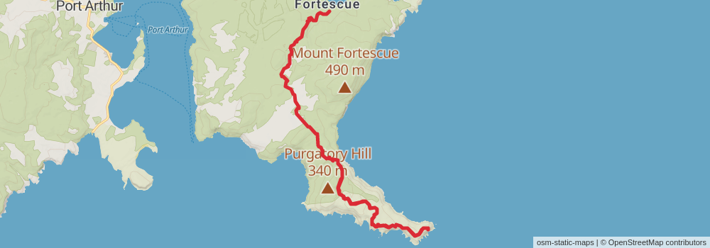 Cape Pillar Walk stage 3 Map