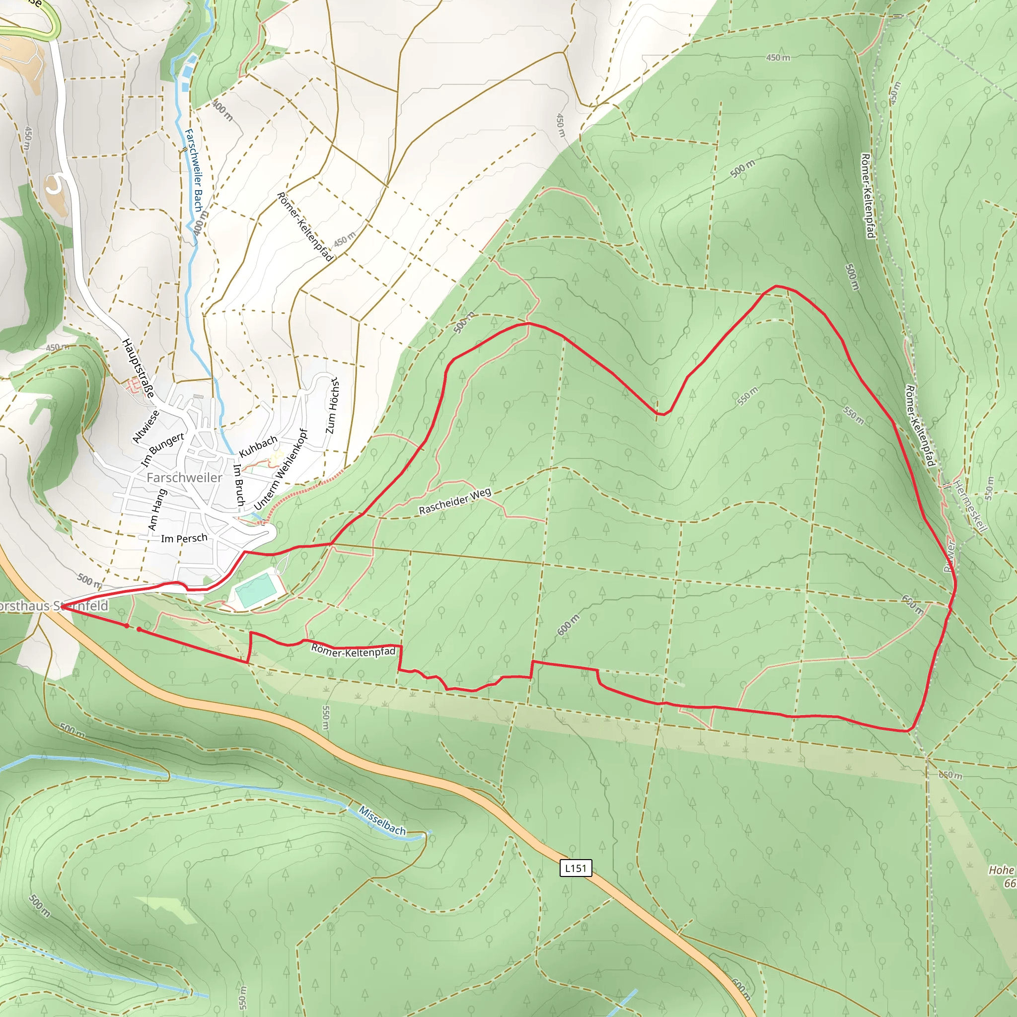 Farschweiler and Forsthaus Sternfeld Loop mobile static map