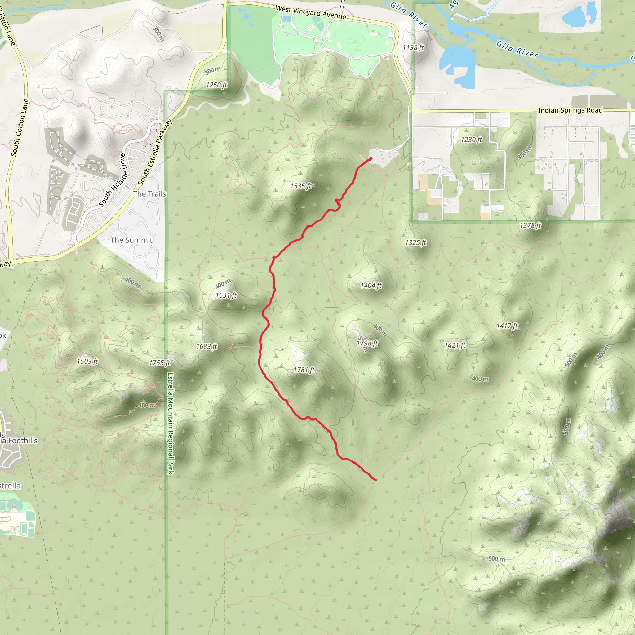 Toothaker Trail mobile static map