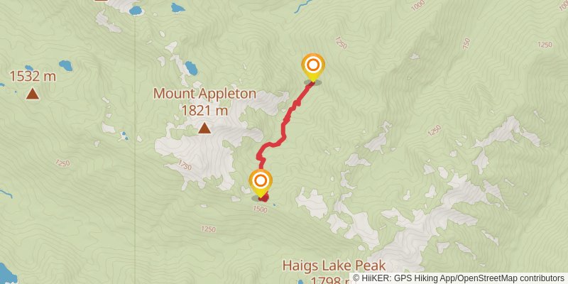 Appleton Pass via Olympic Hot Springs Trail stage 2 Map