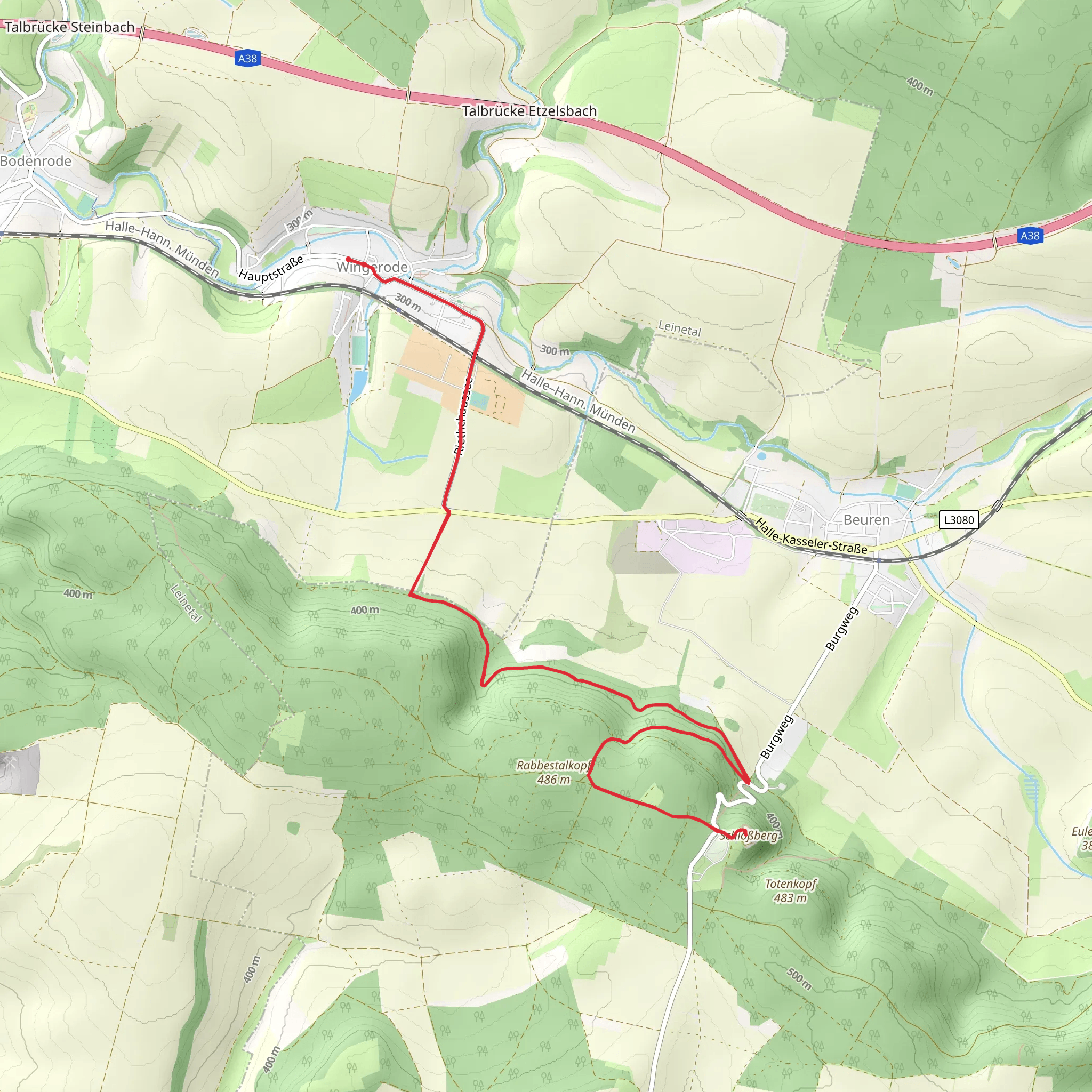 Burg Scharfenstein from Wingerod mobile static map