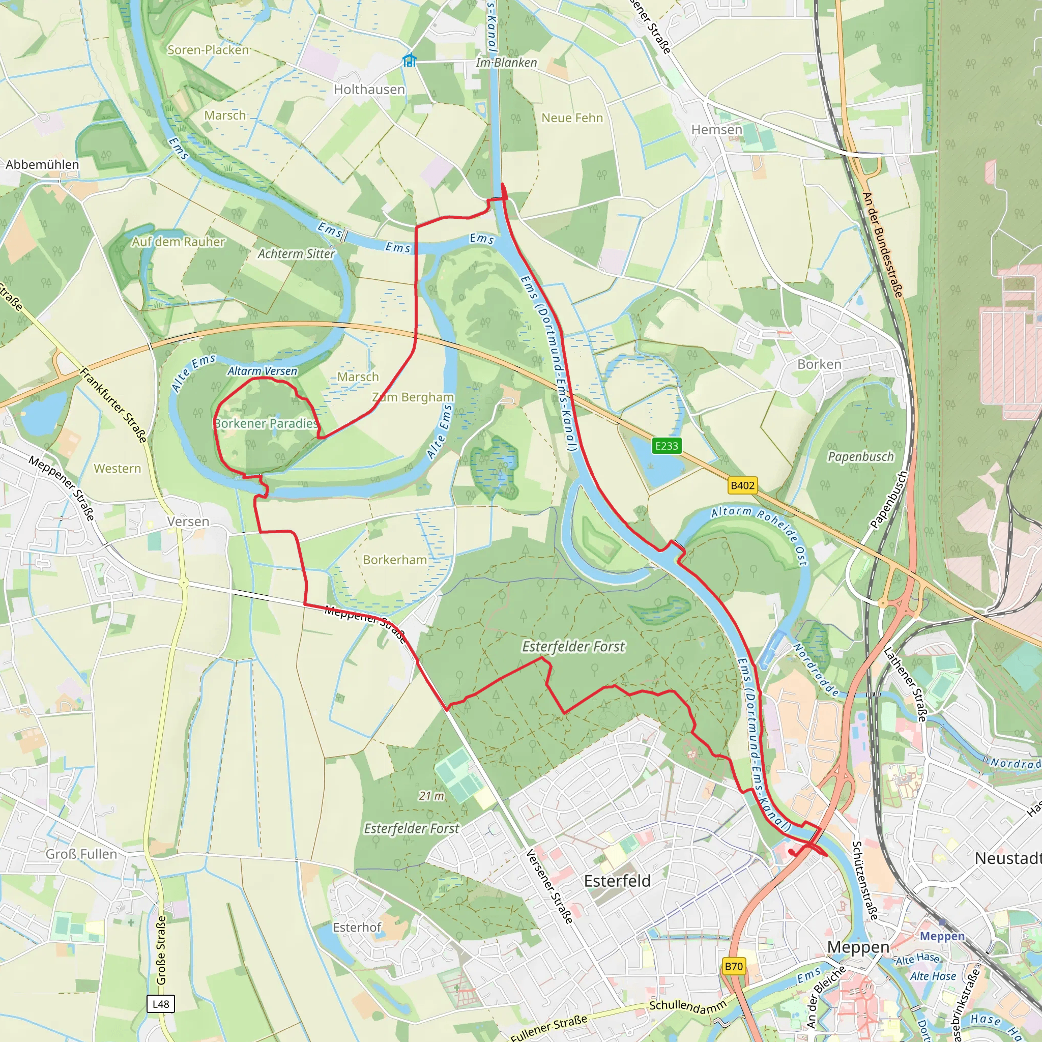 Dortmund Ems Kanal via Emsweg mobile static map