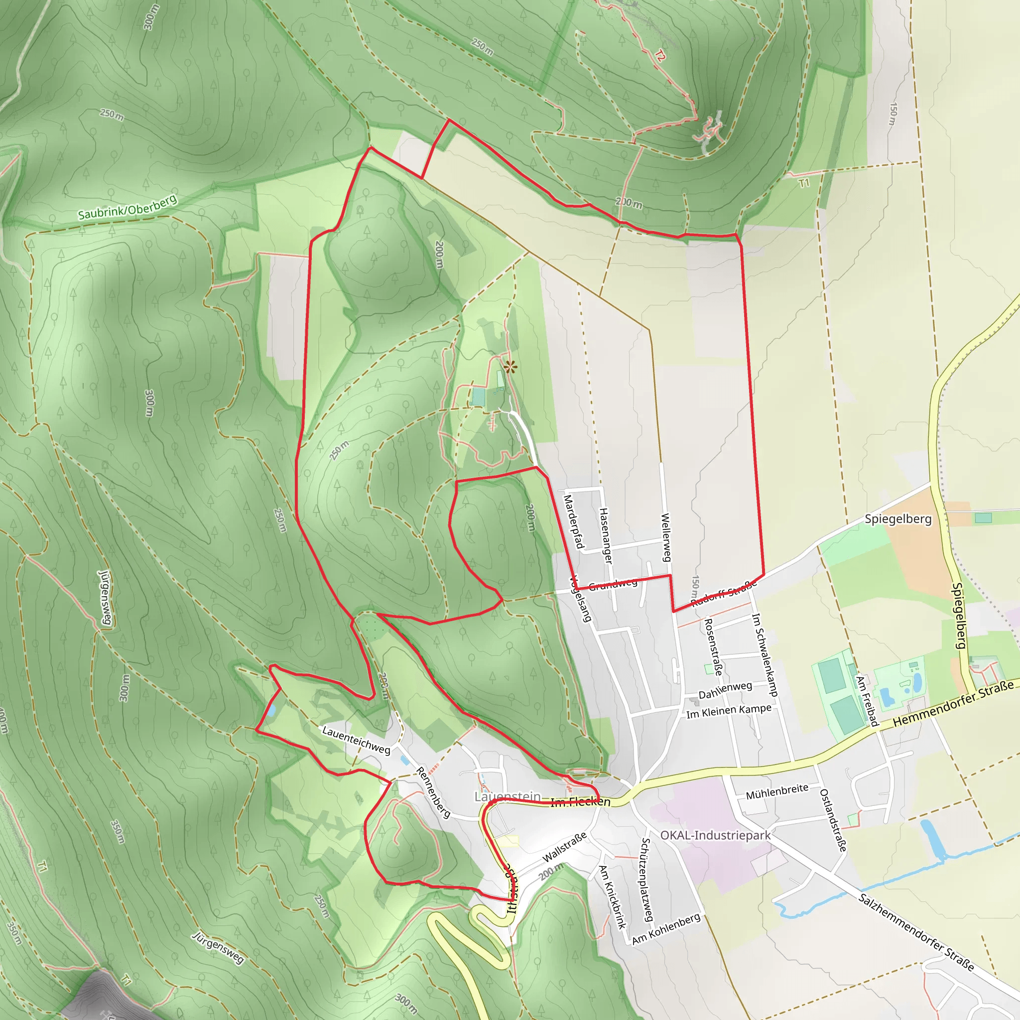 Kansteinweg and Ith-Hils Wanderweg mobile static map