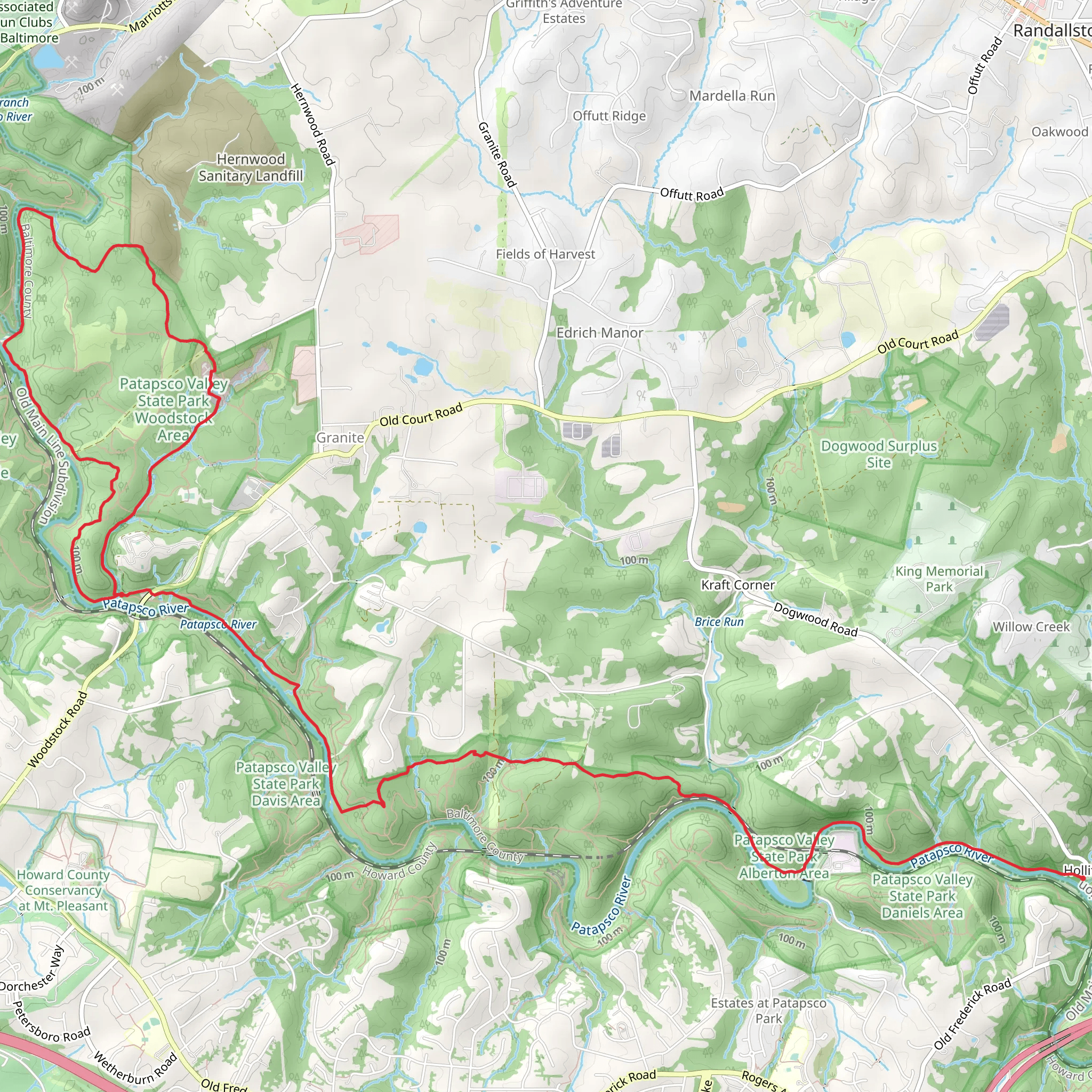Thru and Quarry Trail mobile static map