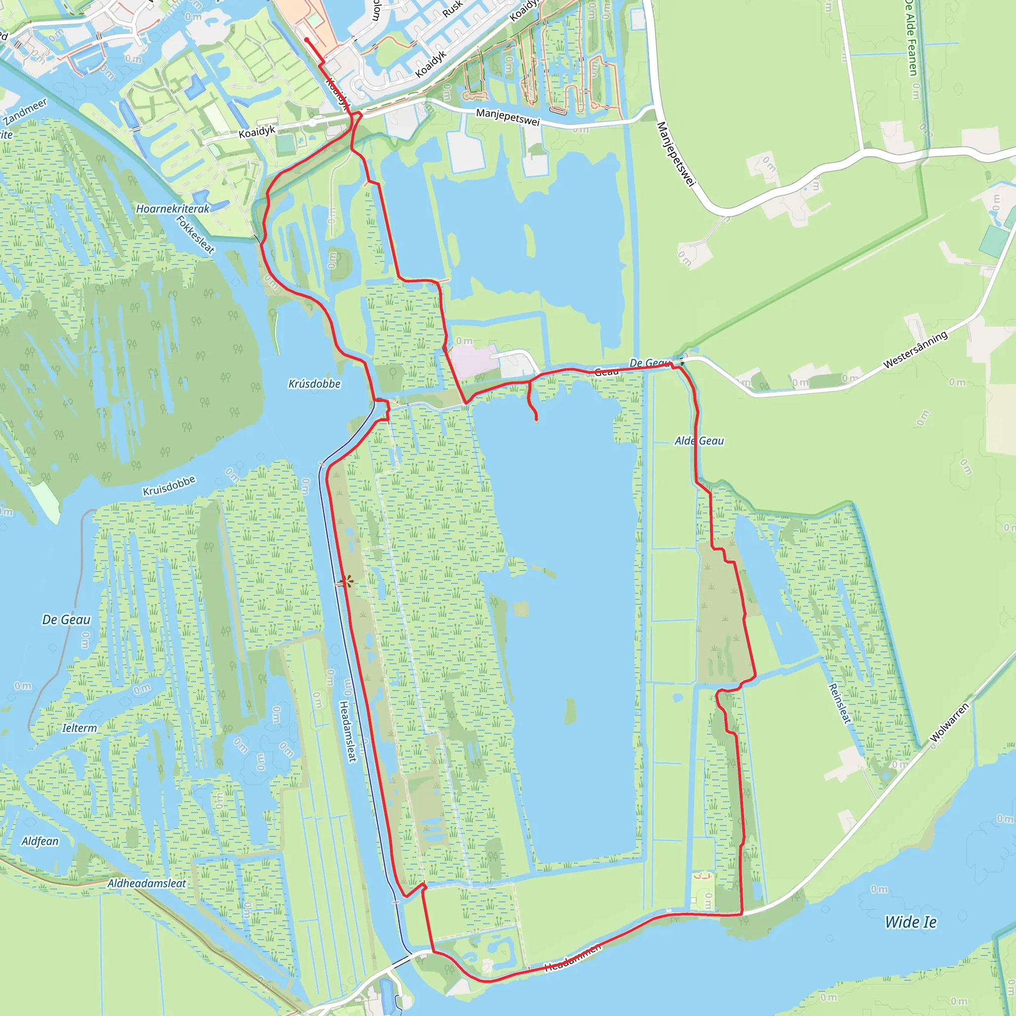 Uitzichttoren and Headammen Loop mobile static map