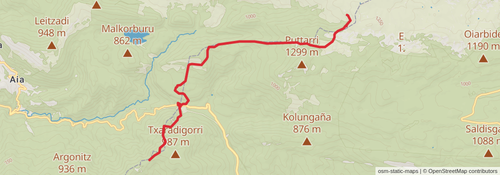 GR 121 Vuelta a Guipuzcoa stage 15 Map
