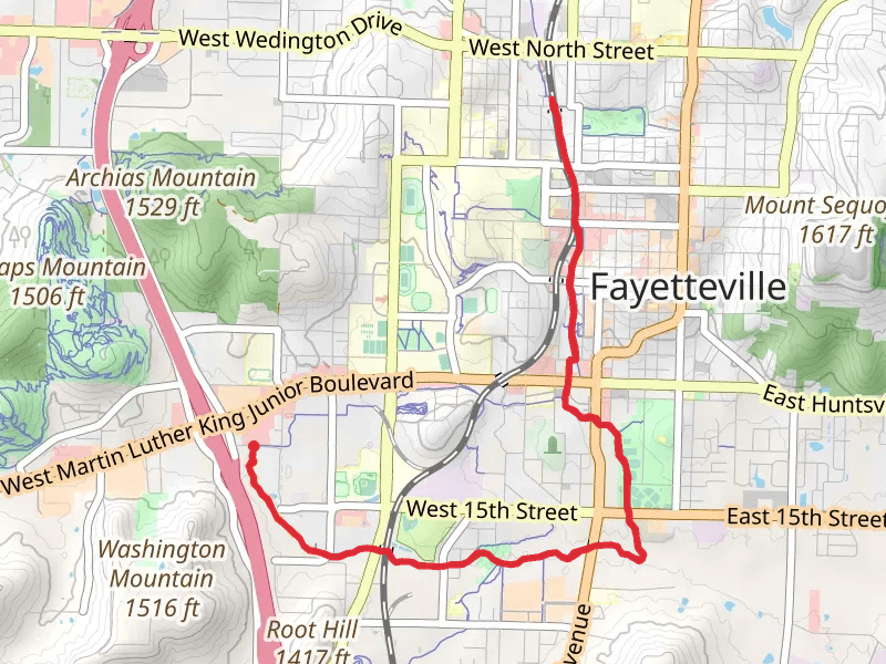 Two Branch Trail and Razorback Regional Greenway
