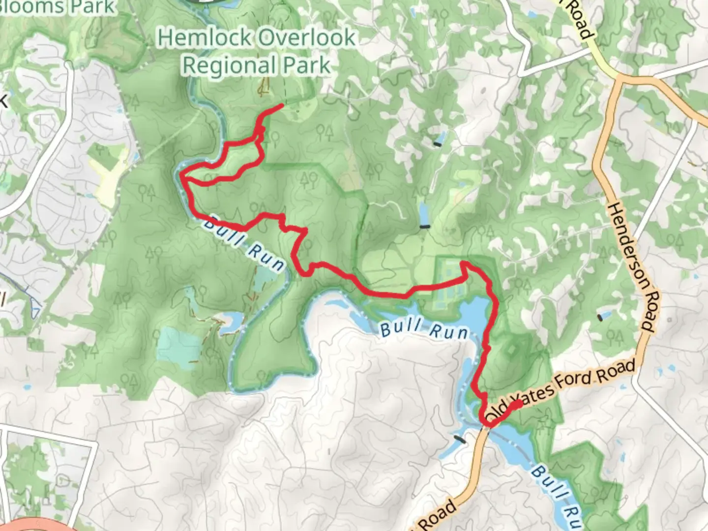 An image depicting the trail Kincheloe Park and Paradise Springs Winery Vineyard Walk and its surrounding area.