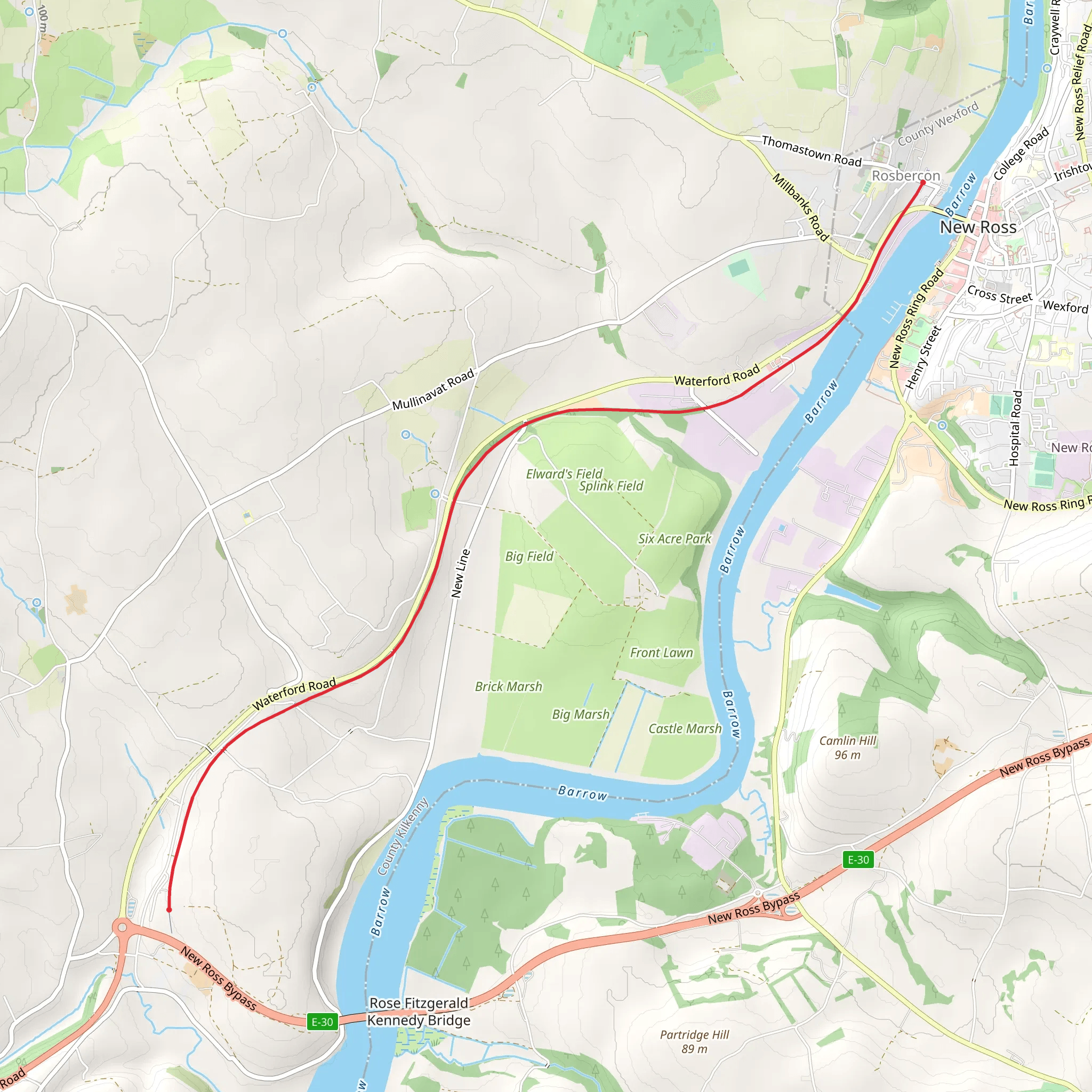 South East Greenway mobile static map
