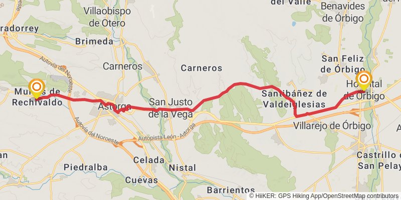 Camino de Santiago Francés stage 26 Map