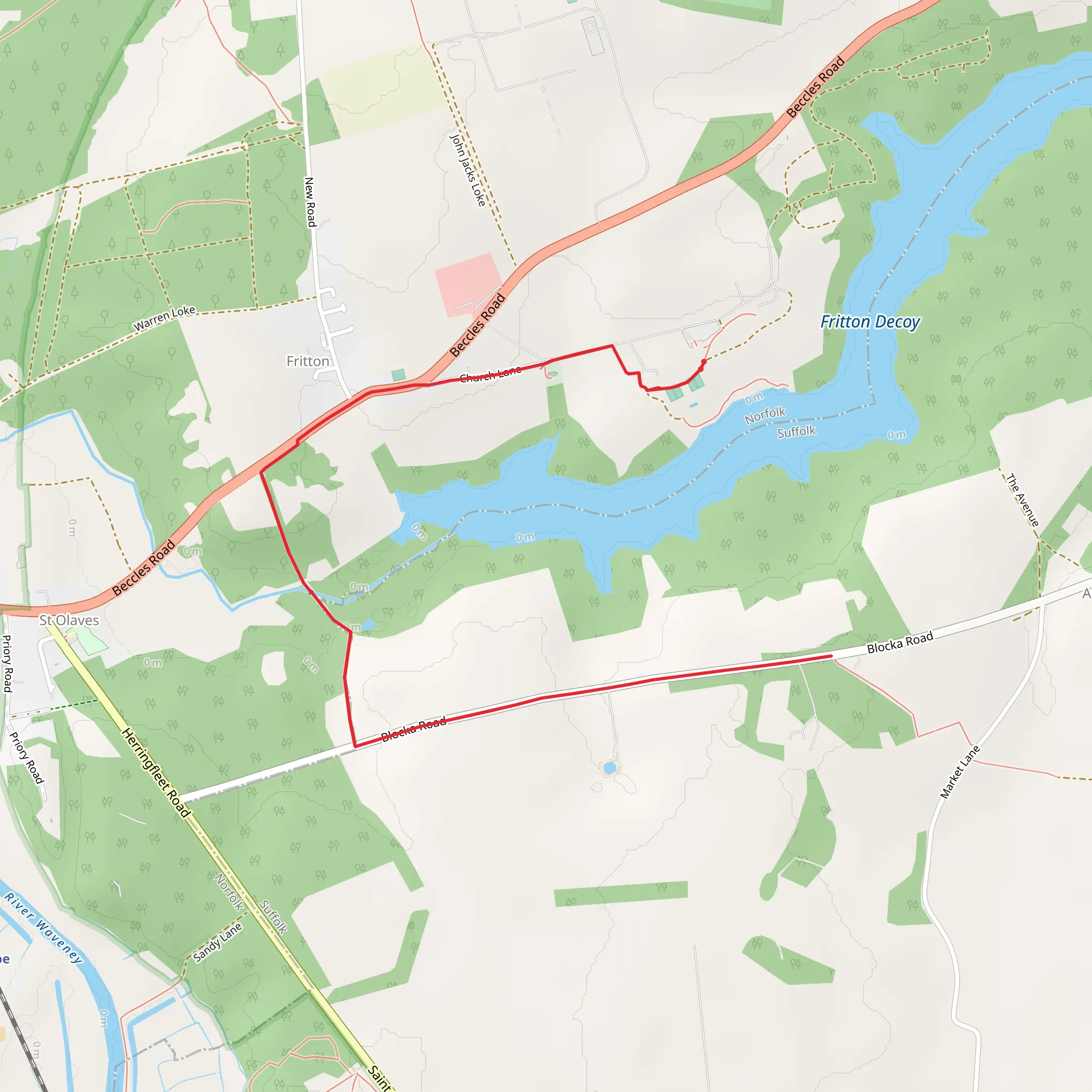 Fritton Lake Country Park mobile static map