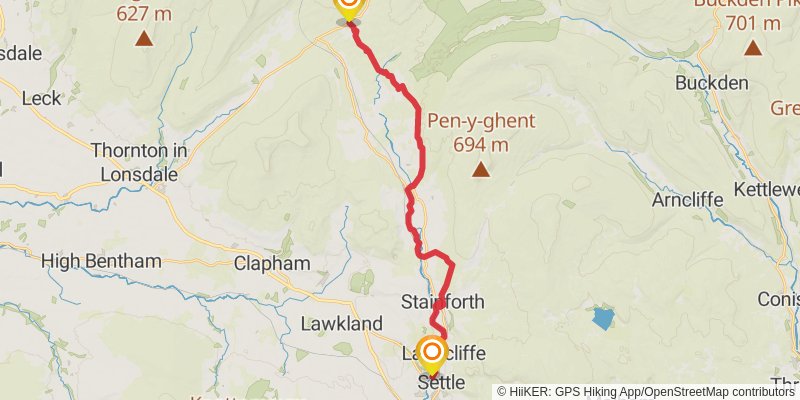 Ribble Way stage 5 Map