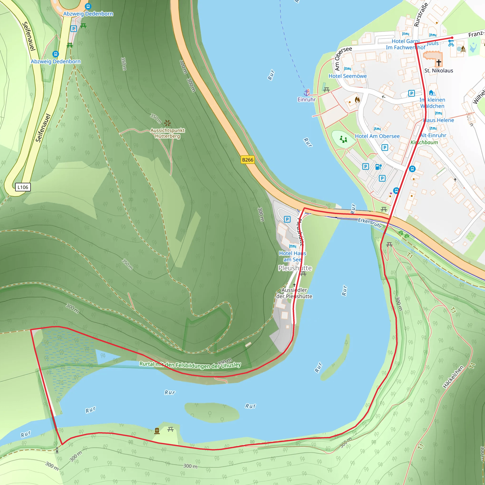 Rur and Erlebnisstation Loop mobile static map
