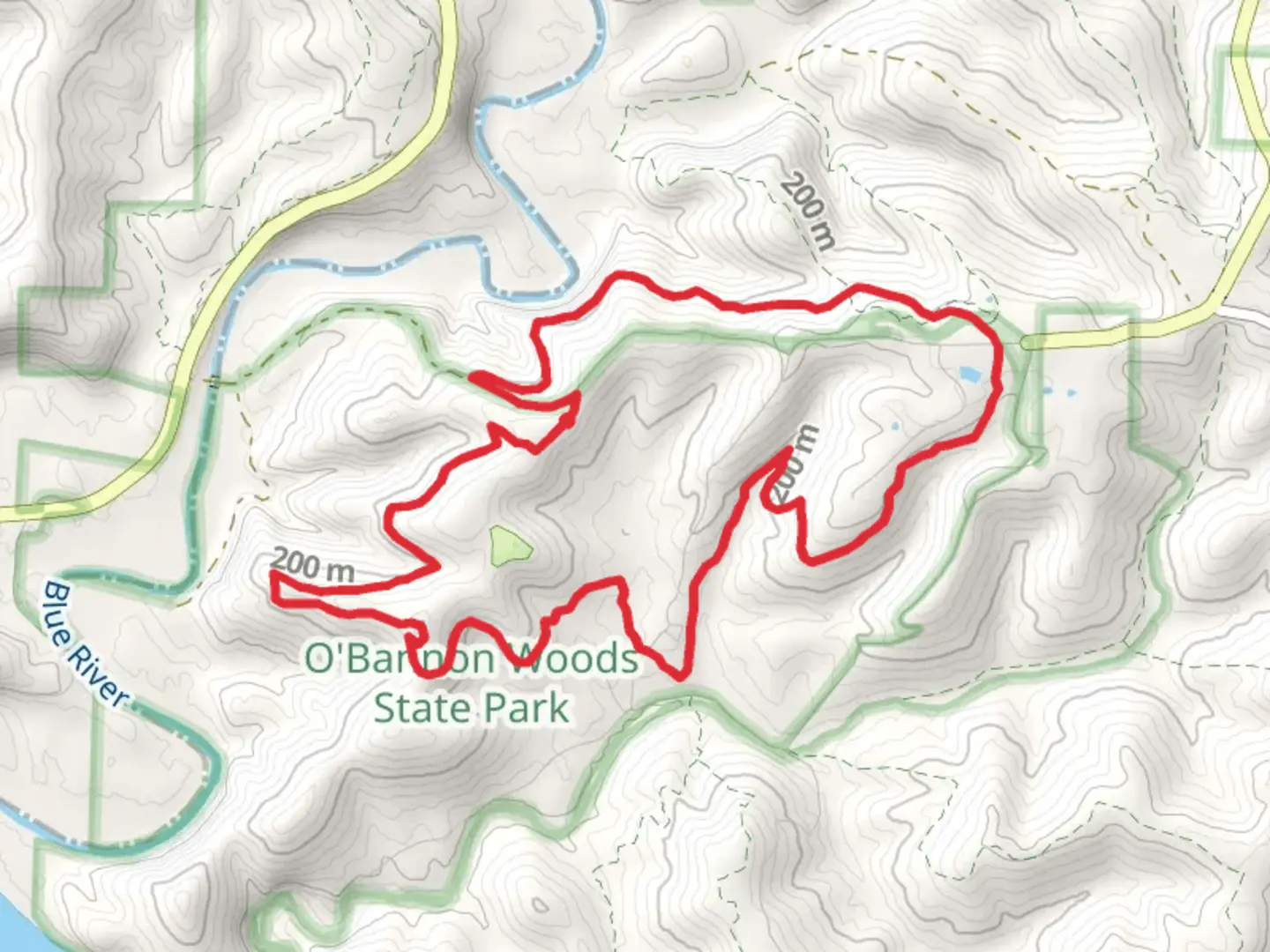 An image depicting the trail Breeden Ridge, Group Camp and Fire Tower Loop Trail and its surrounding area.