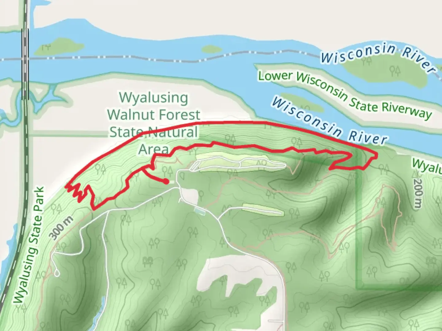 An image depicting the trail Old Immigrant and Bluff Loop Trail and its surrounding area.