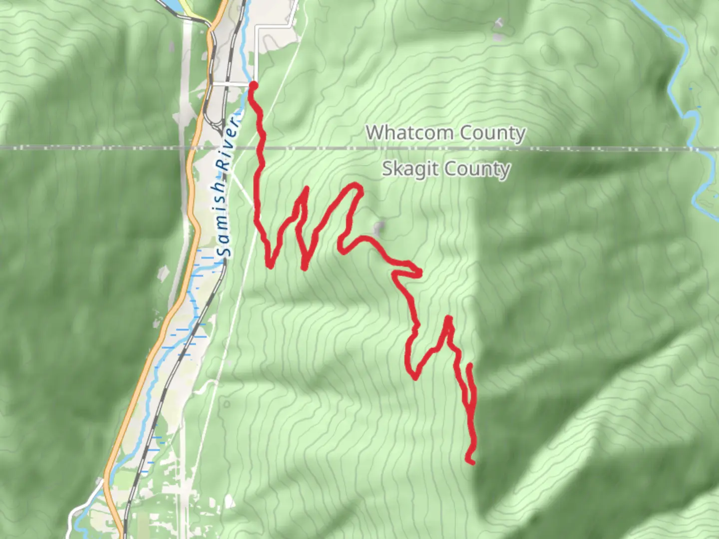 An image depicting the trail Pacific Northwest Trail from Wickersham and its surrounding area.