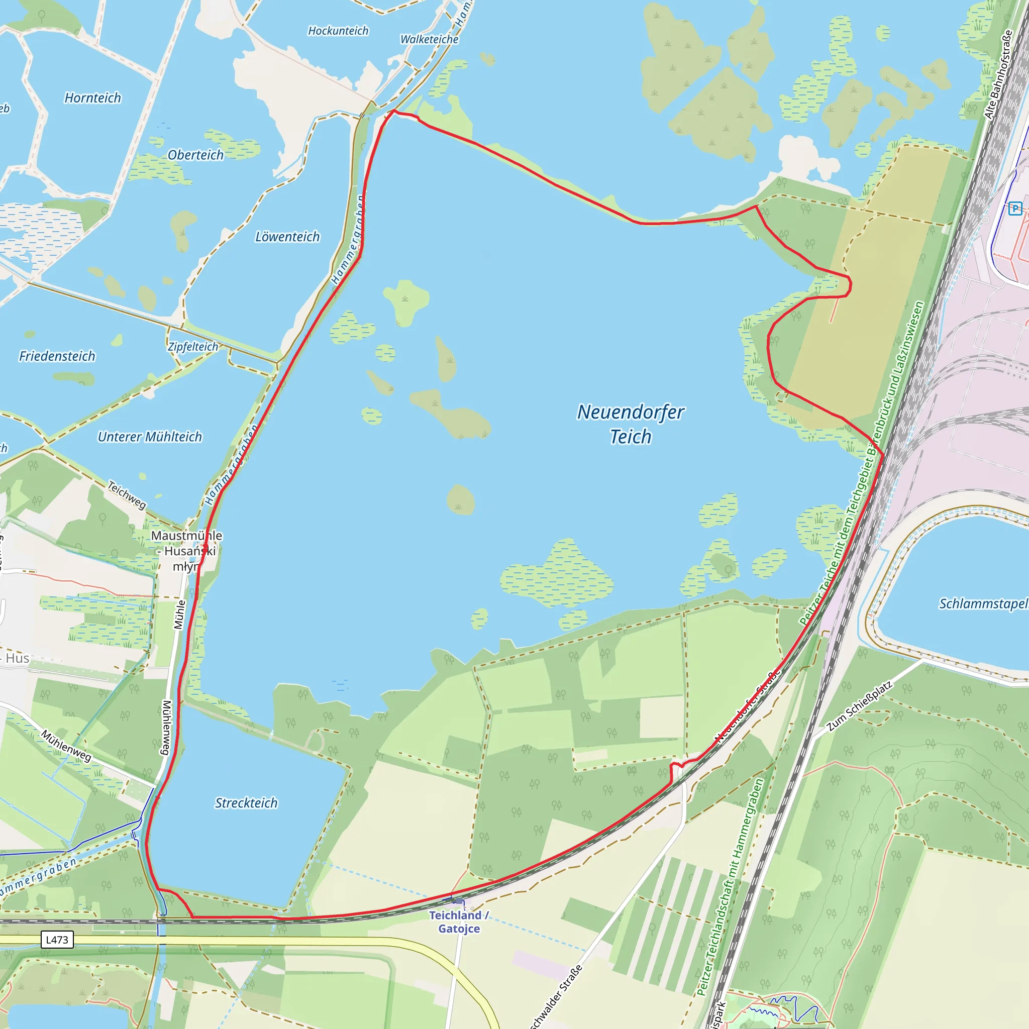 Rundwanderweg Neuendorfer Teich mobile static map