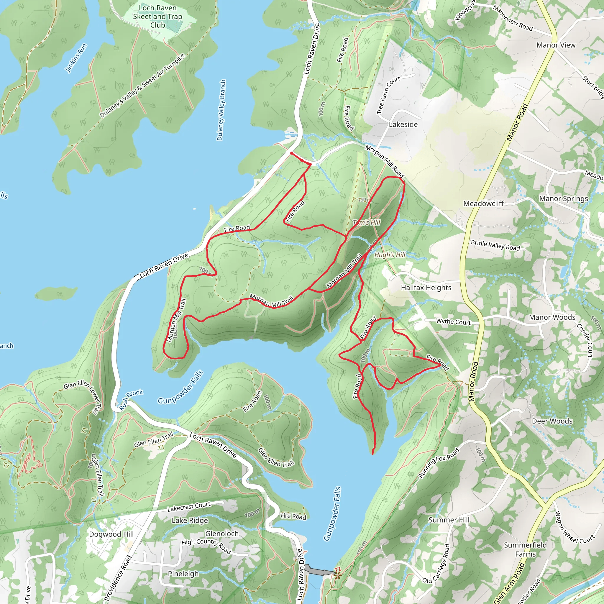 Gunpowder Falls and Morgan Mill Trail mobile static map