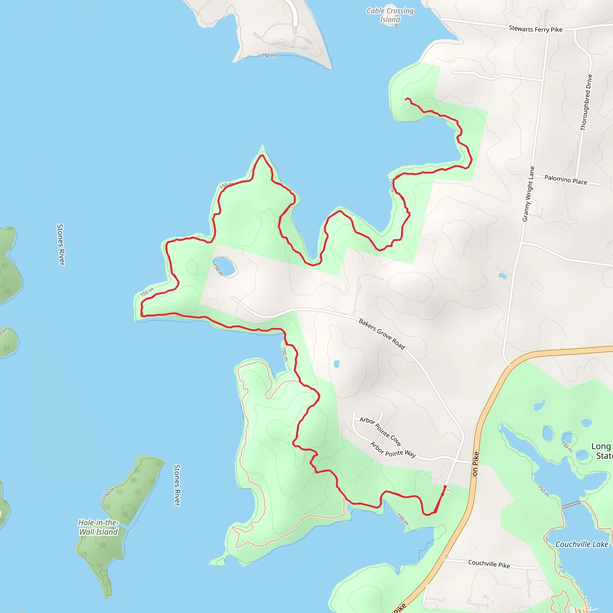 Volunteer and Day Trail mobile static map