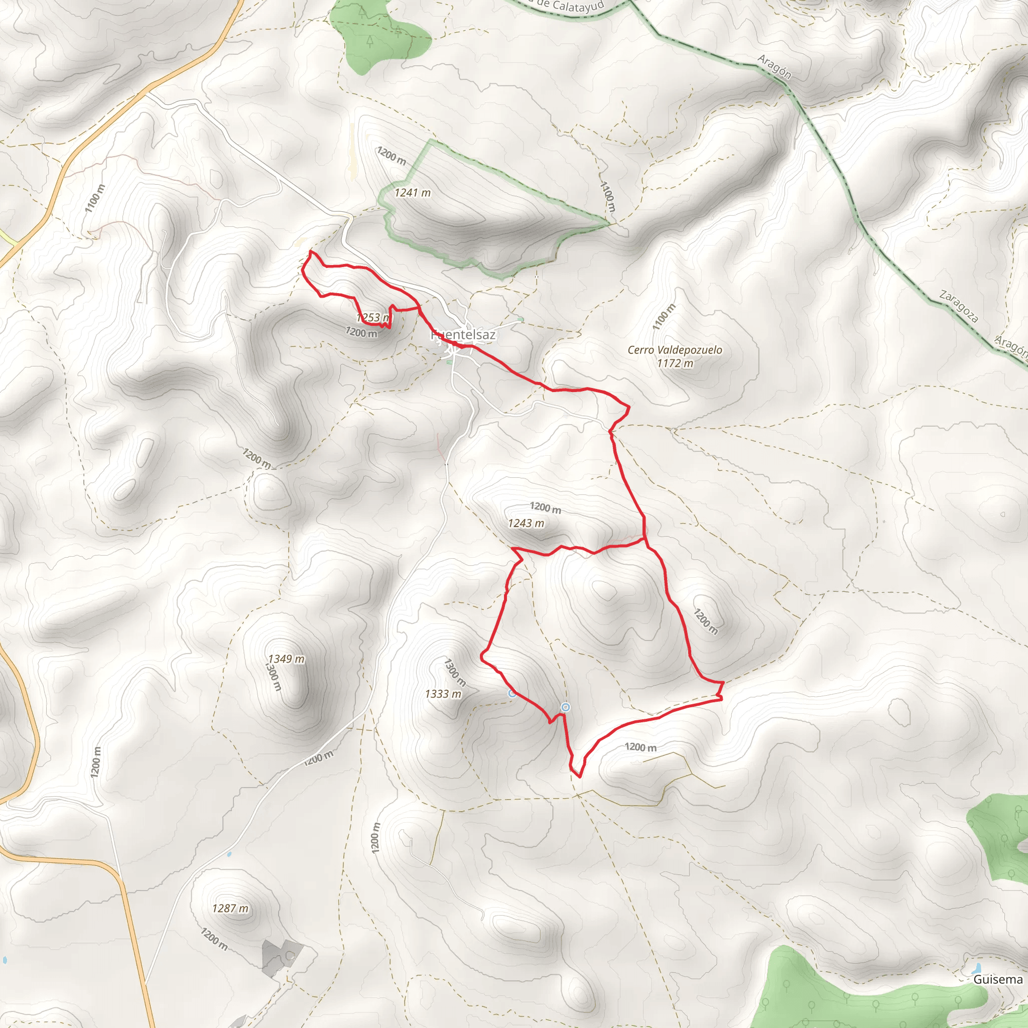 Comet of Fuentelsaz PR GU 12 mobile static map