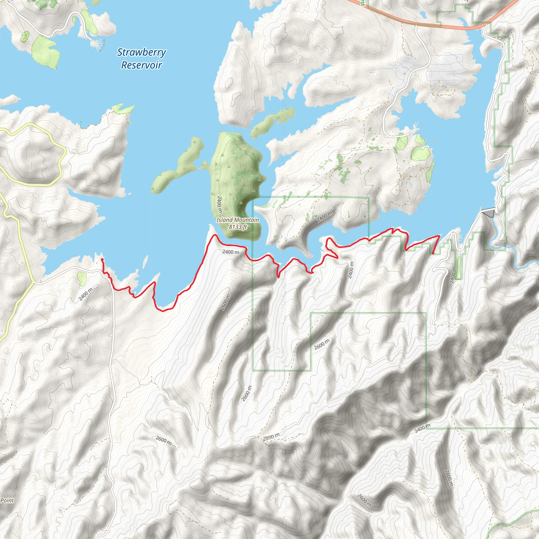 Strawberry Narrows Trail - Strawberry Reservoir mobile static map