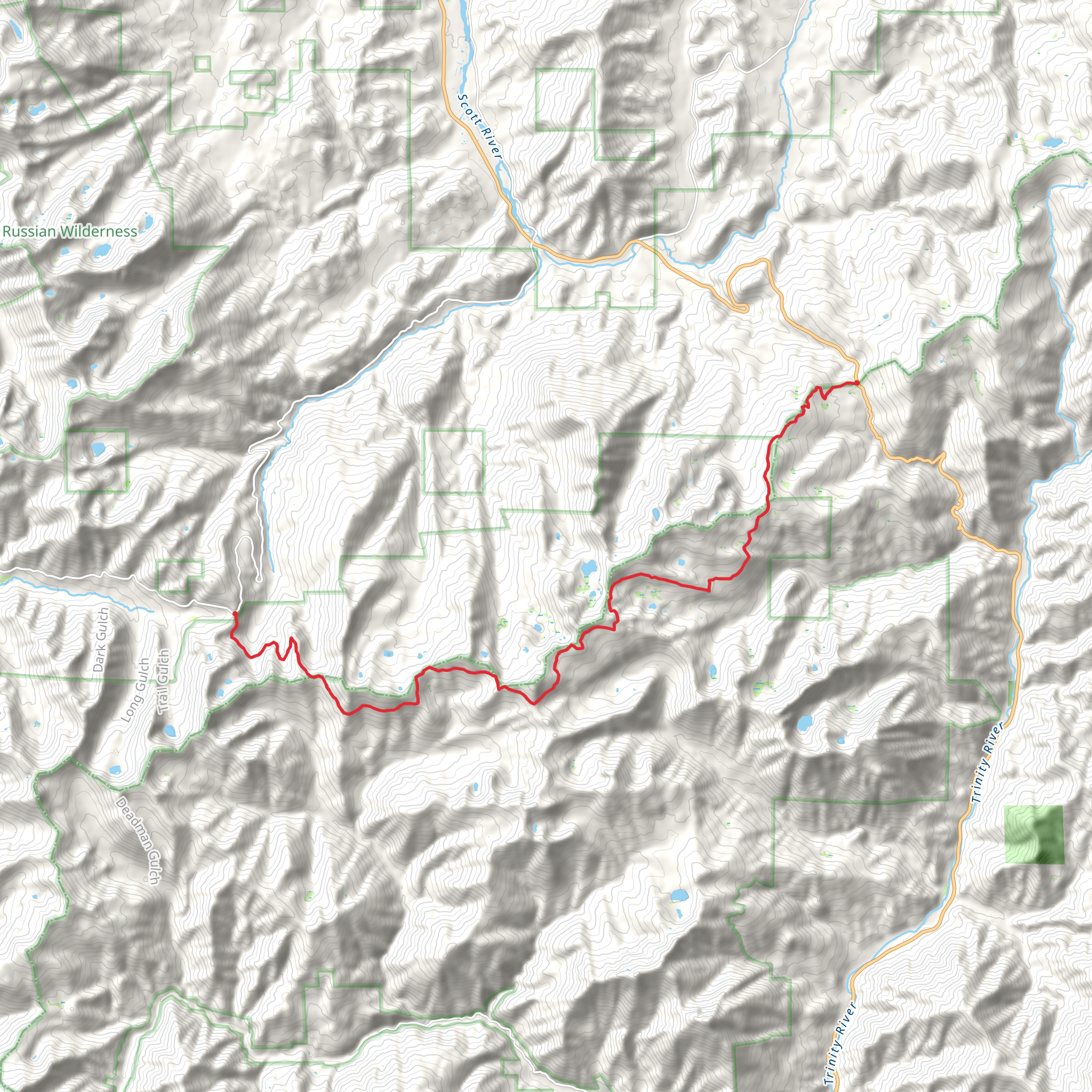 Pacific Crest Trail from Carter Meadows Summit mobile static map