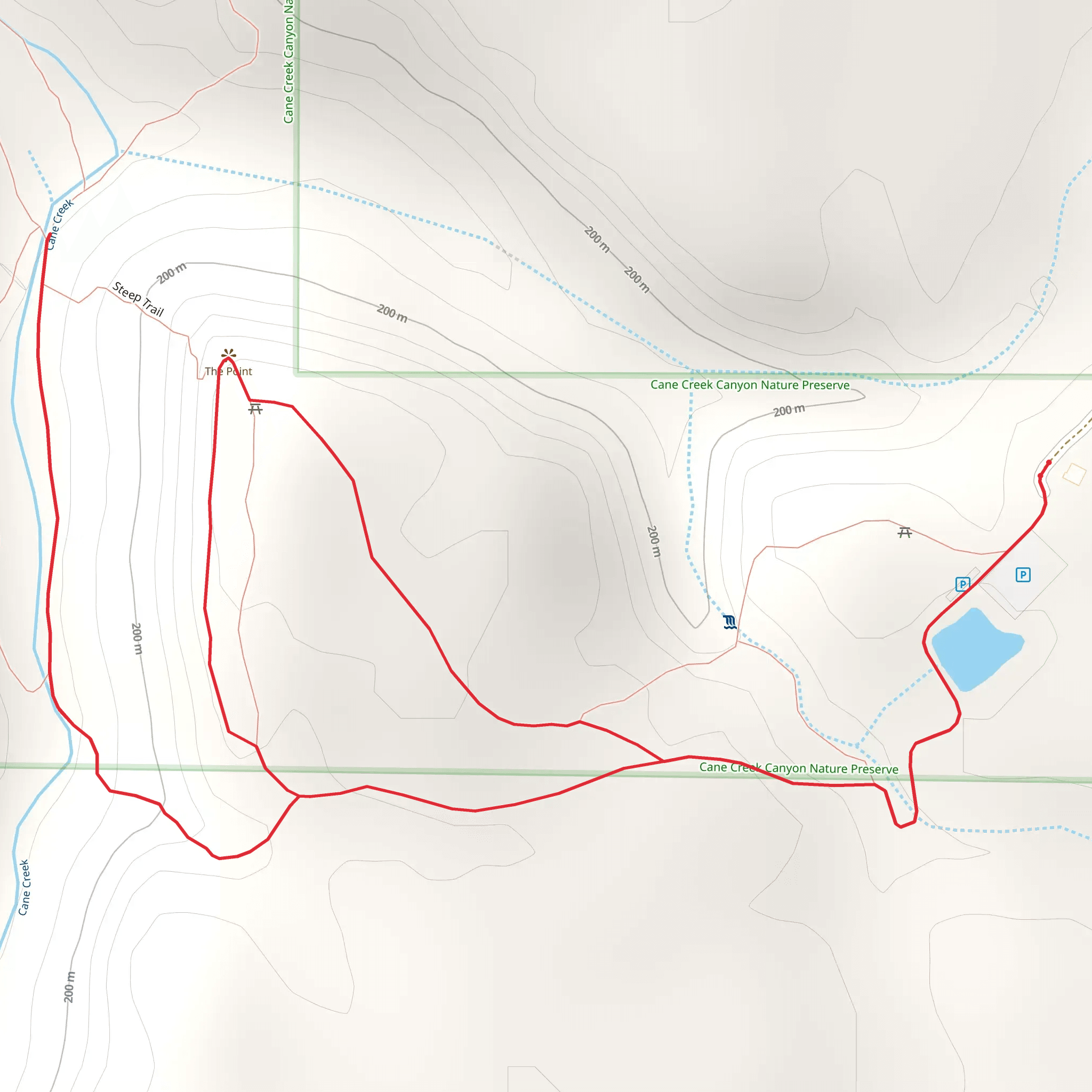 Cane Creek Loop mobile static map