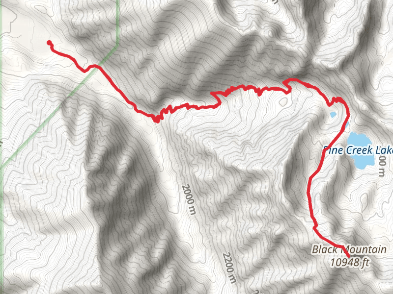 Black Mountain, Pine Creek Lake and Jewel Lake via Pine Creek Trail