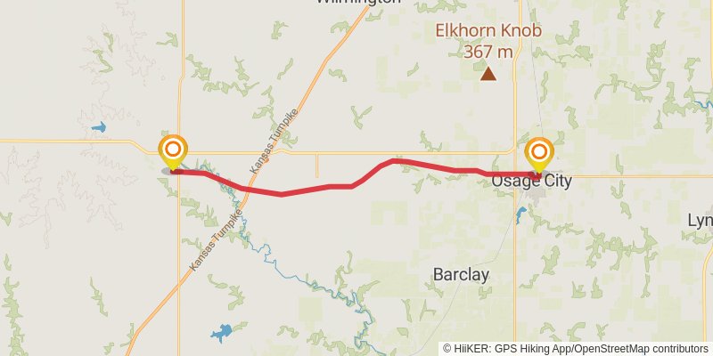 Flint Hills Nature Trail stage 5 Map