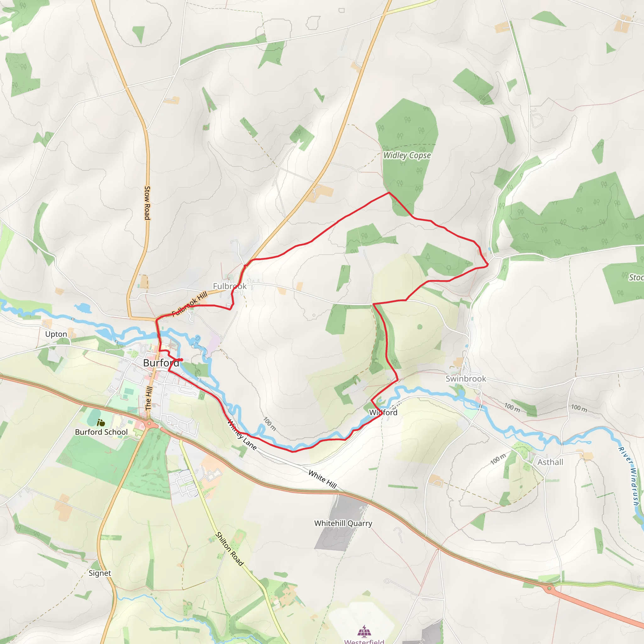 Fullbrook and Faws Grove Loop mobile static map