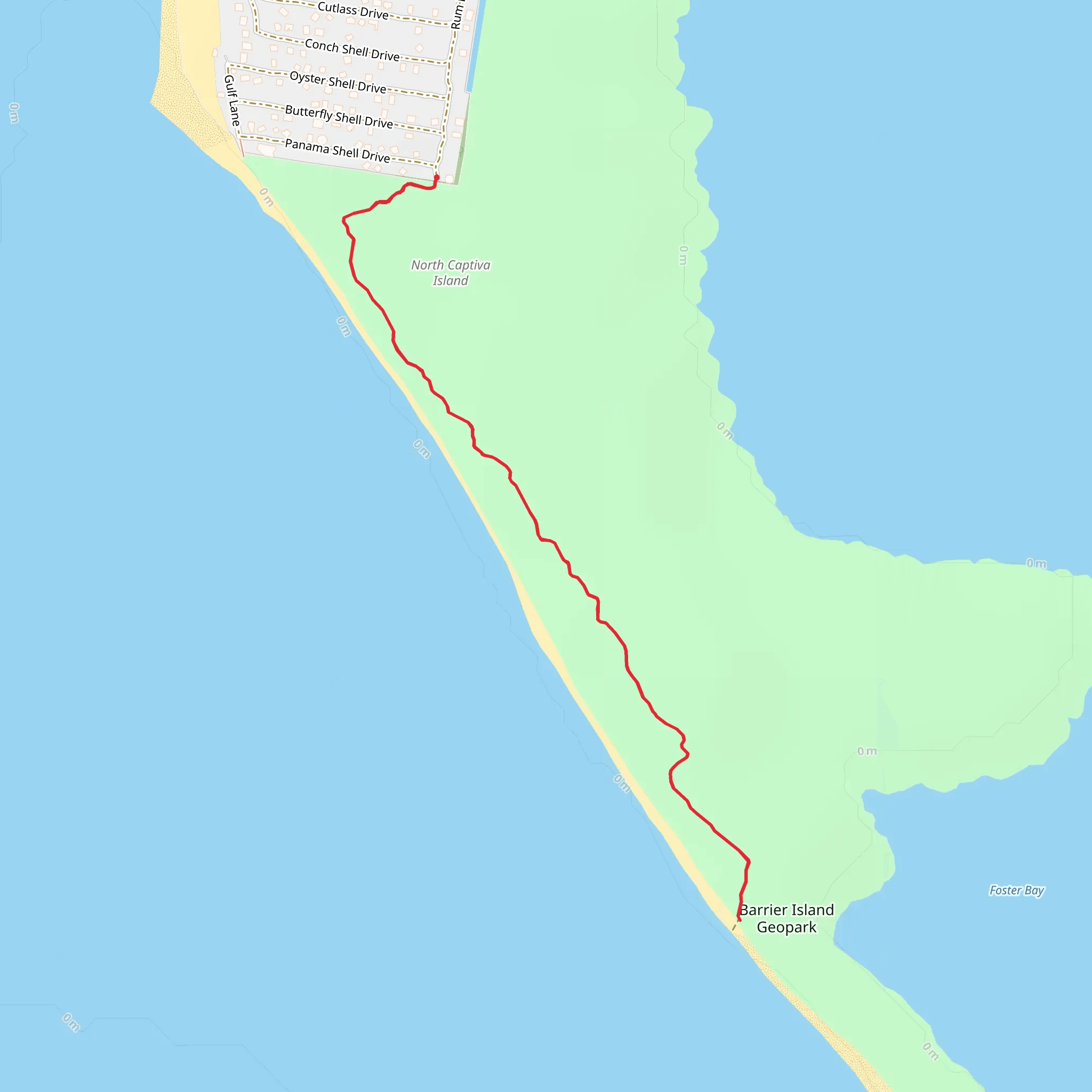 Barrier Island Geopark Walk mobile static map