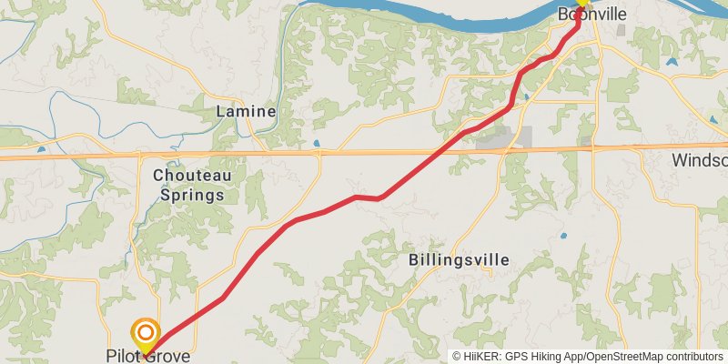 Katy Trail stage 5 Map