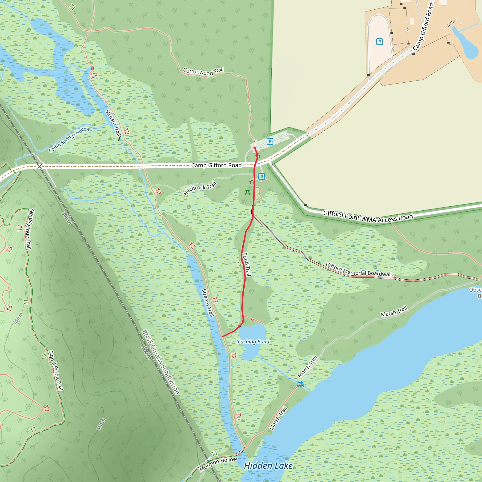 Pond Trail mobile static map