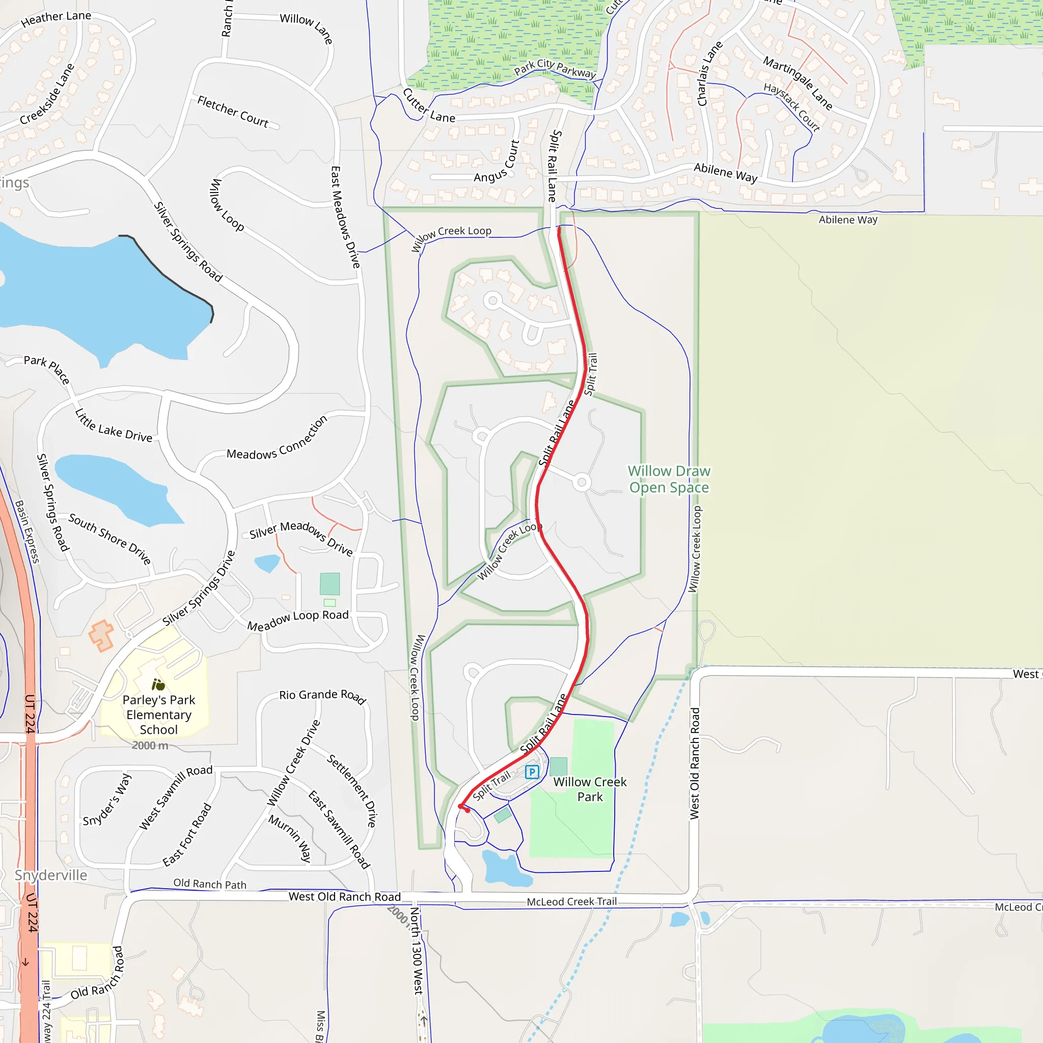 Split Trail mobile static map