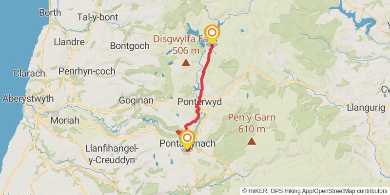 Holyhead to Chepstow Walk stage 18 Map