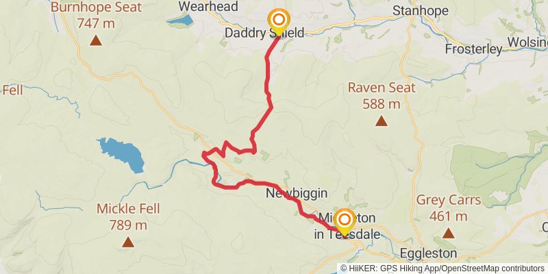A Pennine Journey stage 7 Map