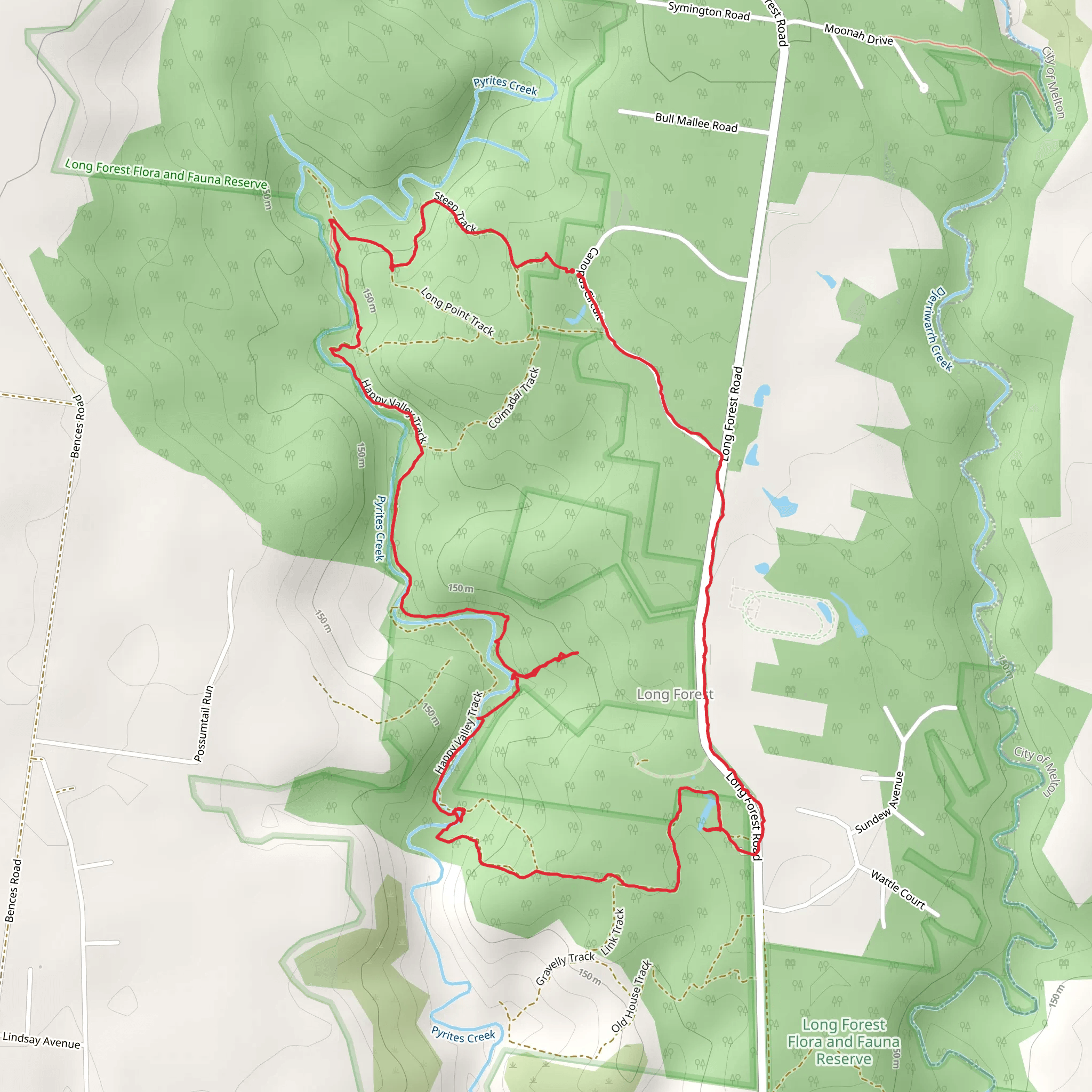 Coimadai Creek - Happy Valley Circuit mobile static map