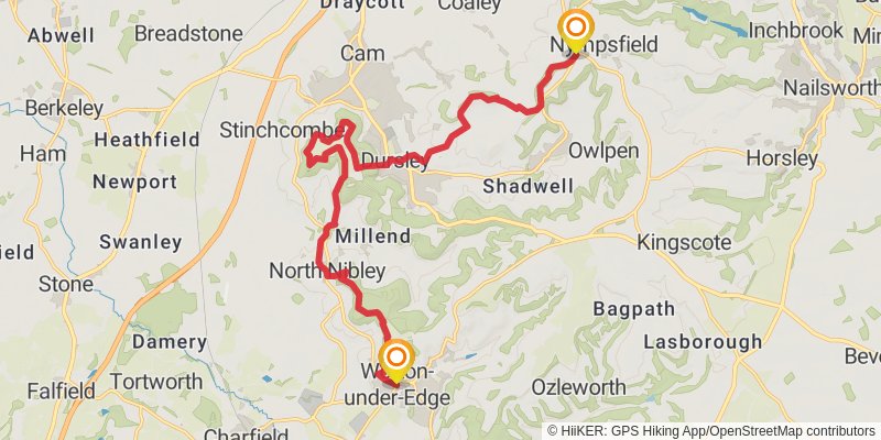 Cotswold Round stage 11 Map