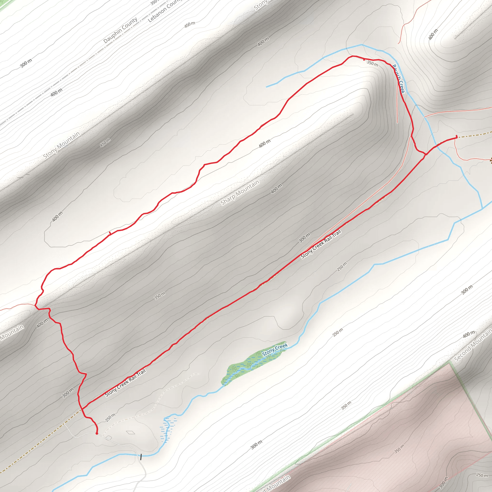 Rausch Creek and Stony Creek Loop mobile static map
