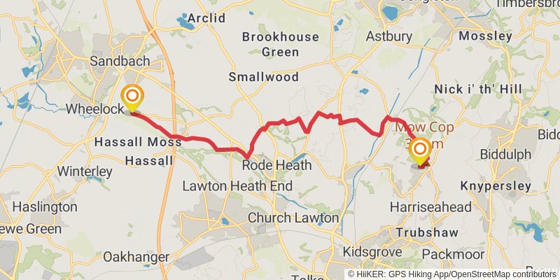 South Cheshire Way stage 3 Map