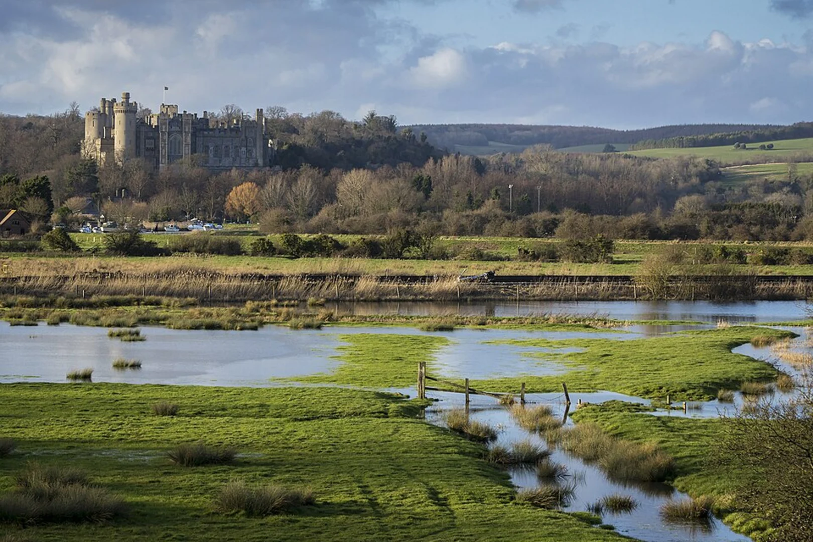 An image depicting the trail Arundel Castle and Wetland Centre Loop Walk and its surrounding area.