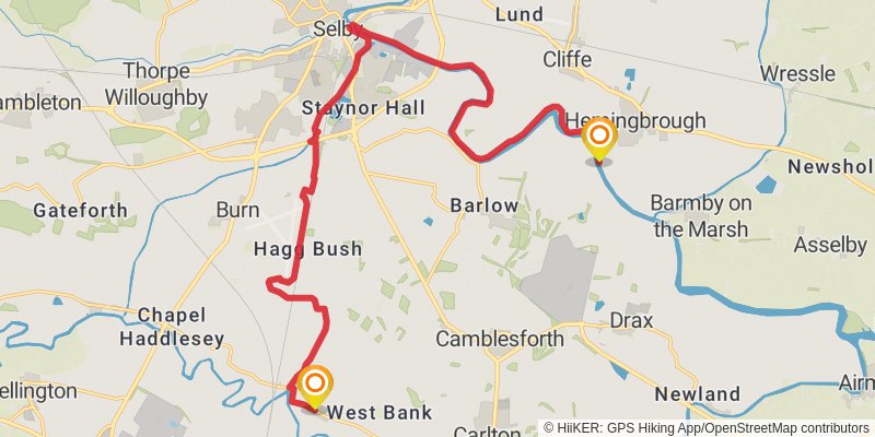 Liverpool to Hull Walk stage 11 Map