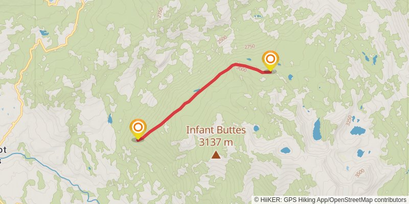 Cirque Lake via Bear Creek Cutoff Trail stage 2 Map