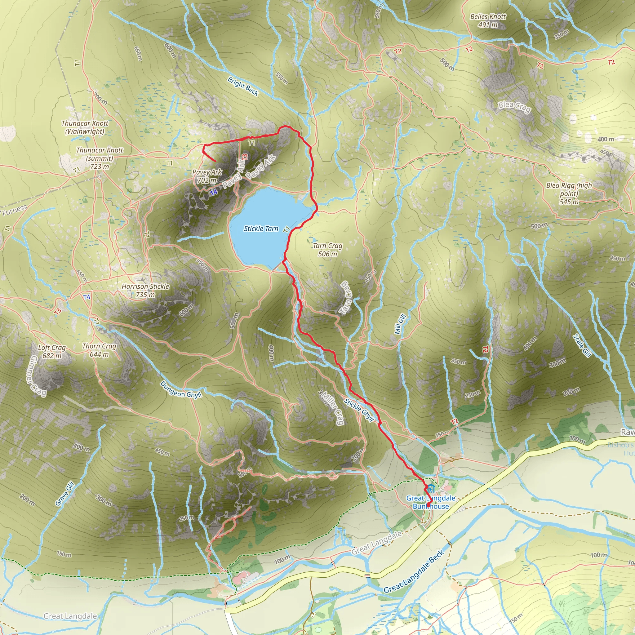 Pavey Ark mobile static map