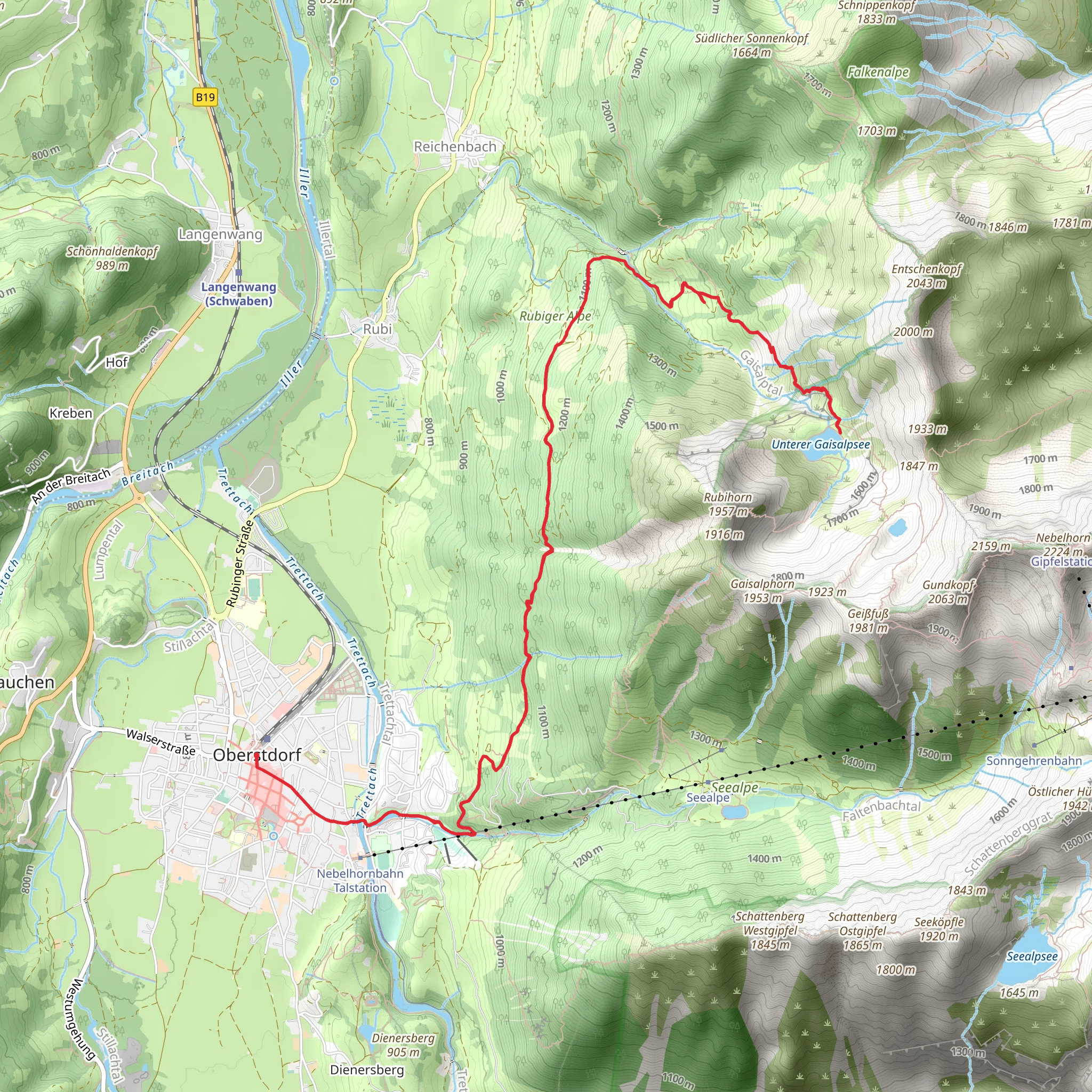 Unterer Gaisalpsee Walk mobile static map