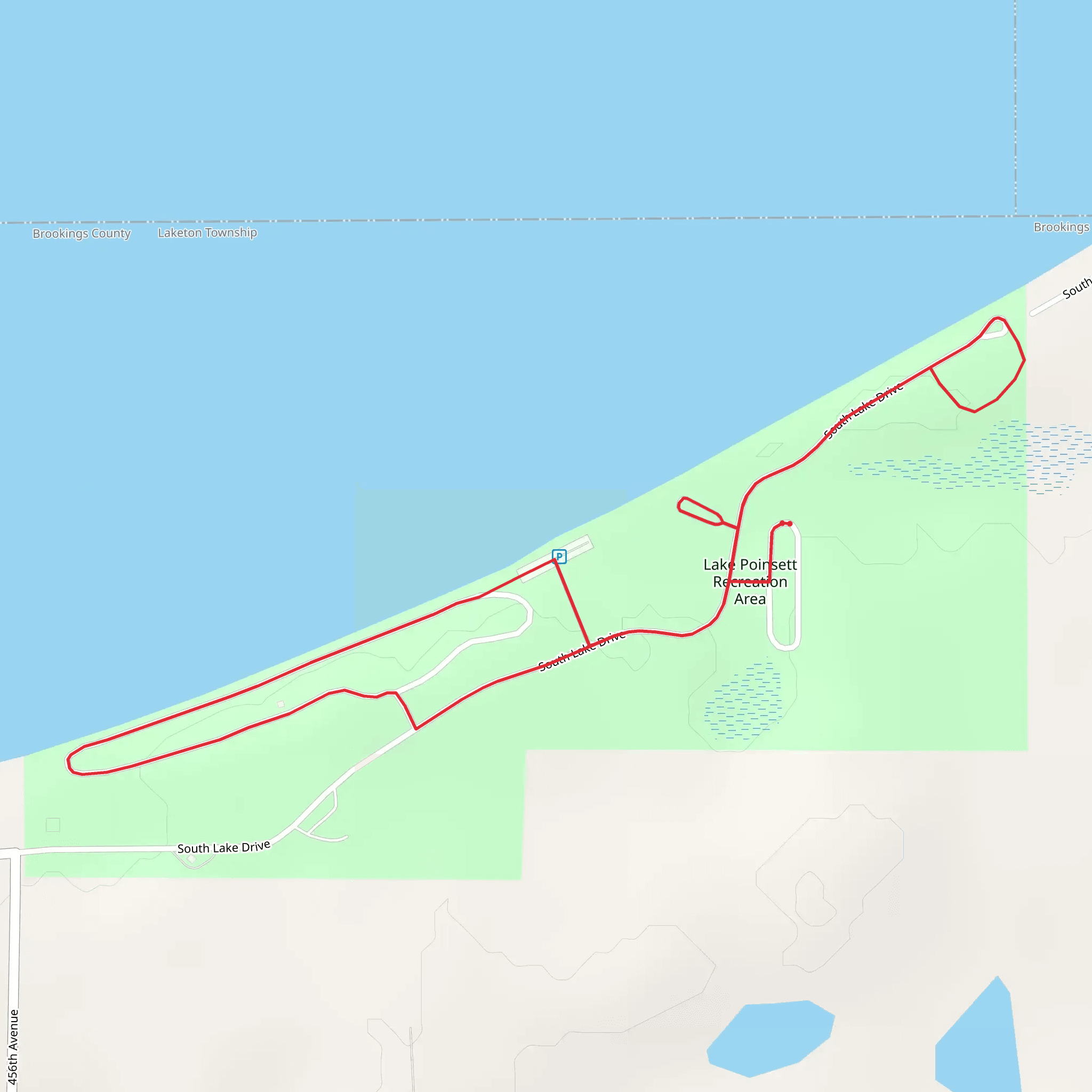Lake Poinsett Recreation Area Loop mobile static map