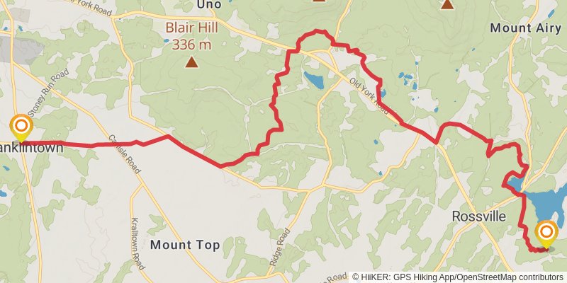Mason - Dixon Trail stage 2 Map