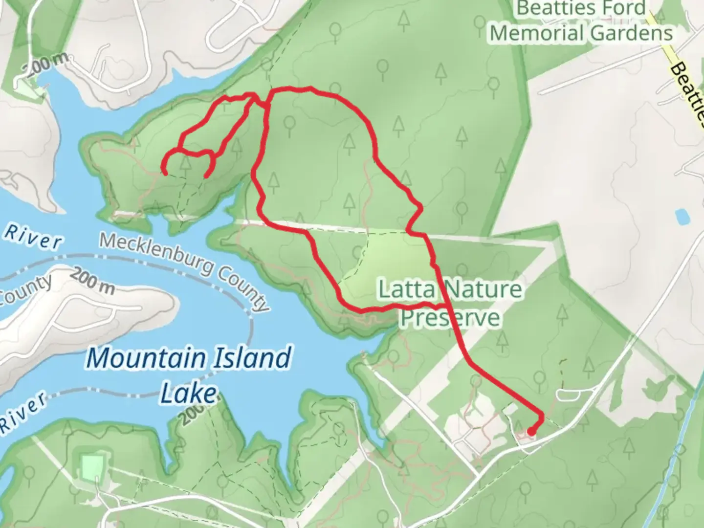 An image depicting the trail Hill, Split Rock and Cove Loop Trail and its surrounding area.